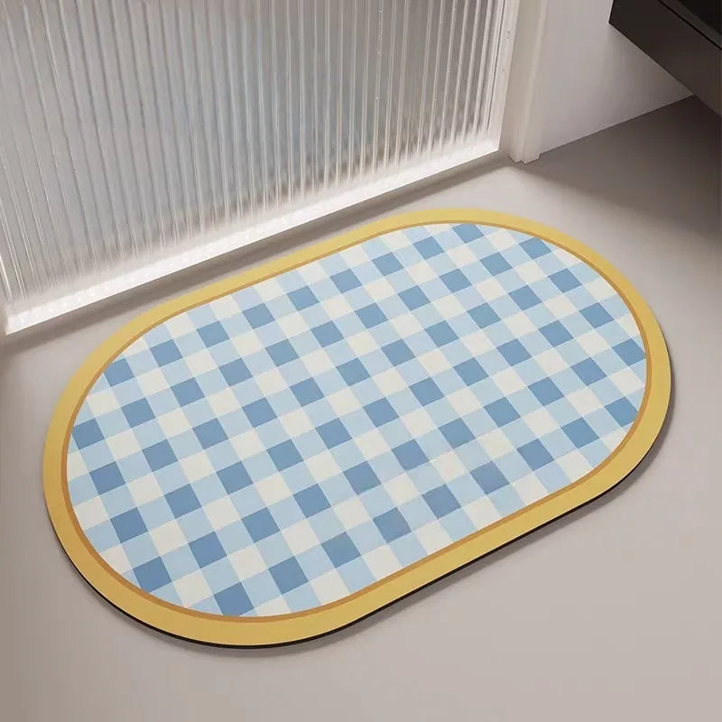 Dopamine Diatom Mud Bathroom Floor Mat Carpet Toilet Door Absorbent Quick Drying Anti Slip Foot Mat Kitchen Door Mat