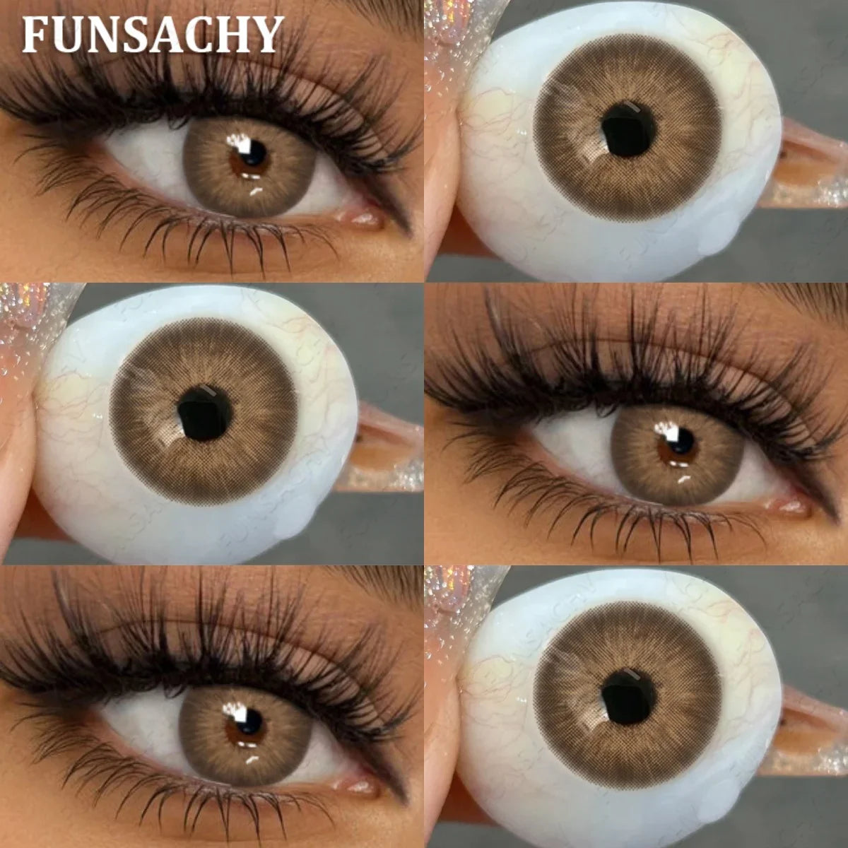 1 Pair Natural Color Contact Lenses for Eyes Brown Lenses Colorcon Korean Lens Yearly Beautiful Grey Eyes Big Black Len