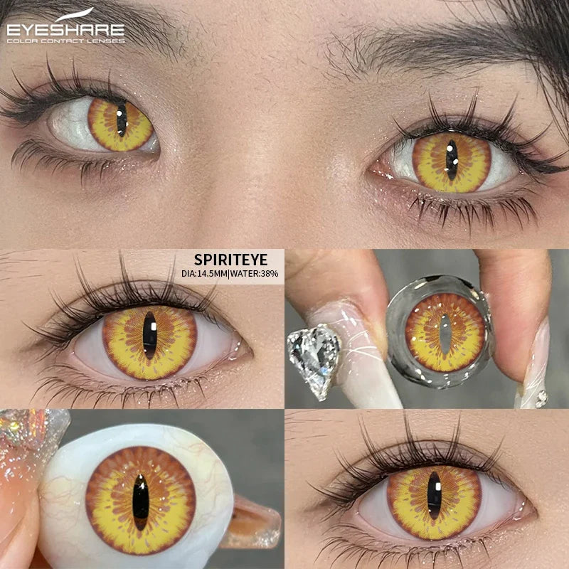 1Pair Cosplay White Color Contact Lenses Halloween Scary Contact Lenses Crazy Red Eye Makeup Lenses Black Beauty Pupils