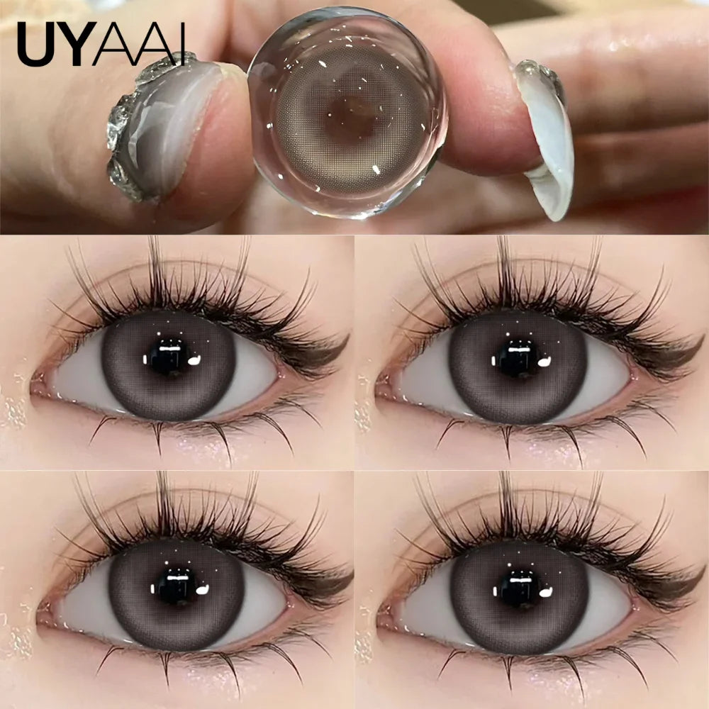 Atmosphere Essential Natural Color Contact Lenses - Bionic Pupil Design, Premium Texture, Versatile Brown/Blue/Gray