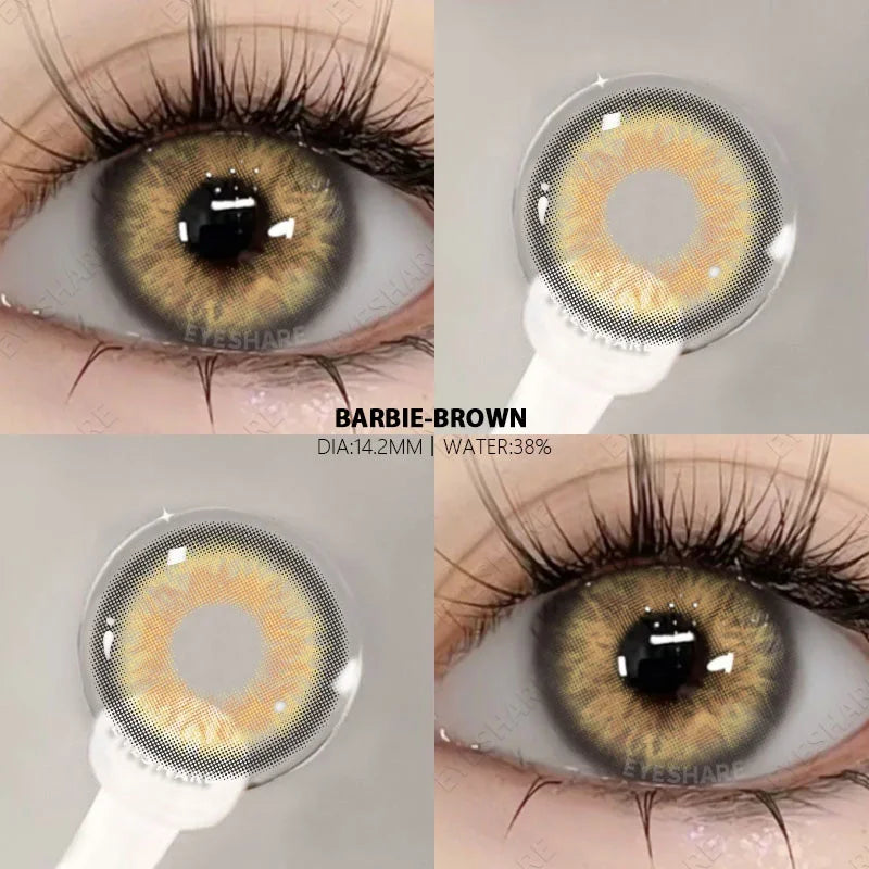 1 Pair Myopia Lenses Colored Contact Lenses for Eyes with Degree Natural Contact Lens Blue Eye Lenses Brown Contacts