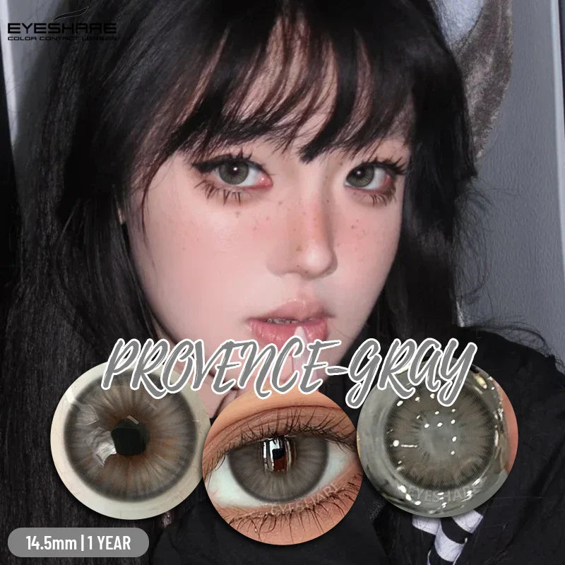 1 Pair Colorful Contact Lenses for Eyes Fashion Natural Gray Pupils Beauty Makeup Purple Color Lens Brown Eye Contacts