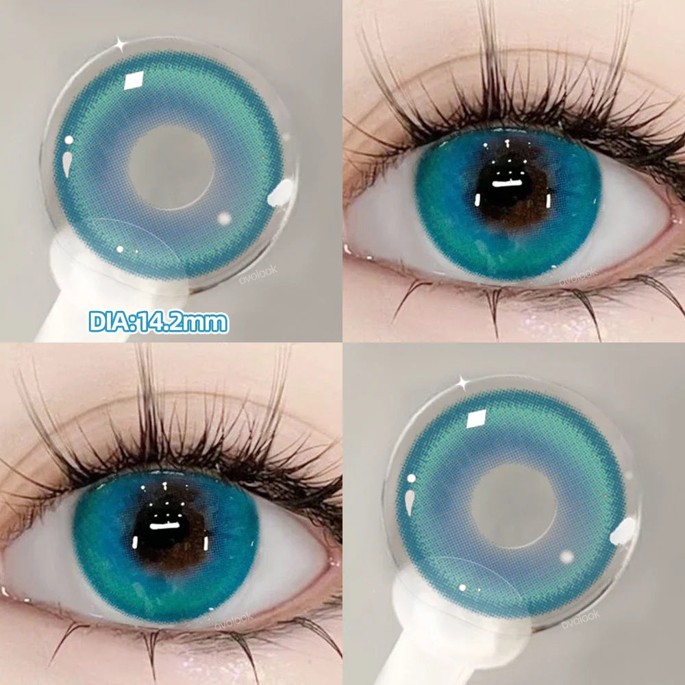 1pair New Fashion Cosplay Contact Lenses for Eyes Red Lenses Halloween Beauty Brown Lenses Myopia Color Contact Lenses
