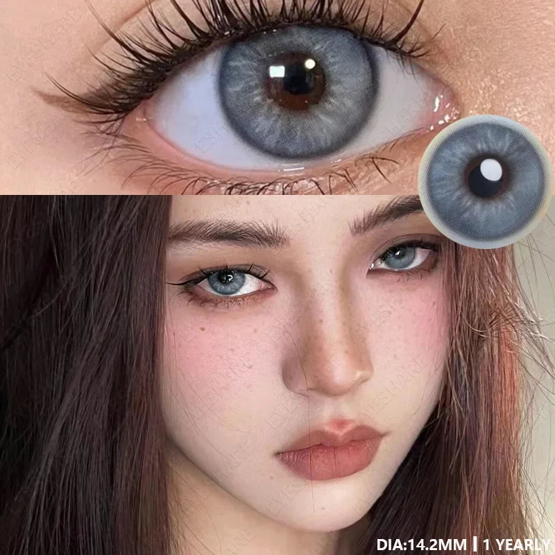 Natural Color Lens Eyes 1Pair Brown Color Contact Lens For Eyes Yearly Use Eyes Blue Eye Contacts Green Contact Lenses