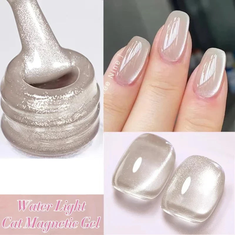 10ml Only Green Glass Bead Cat Magnetic Gel Nail Polish Guava Soda Grape Iced Crystal Salon Soak Off Gel Manicure
