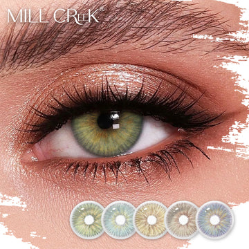 Colored Contact Lenses for Eyes 1Pair Myopia Lenses Brown with Diopters Degree Blue Eyes Lens Gray Pupils Fast Ship