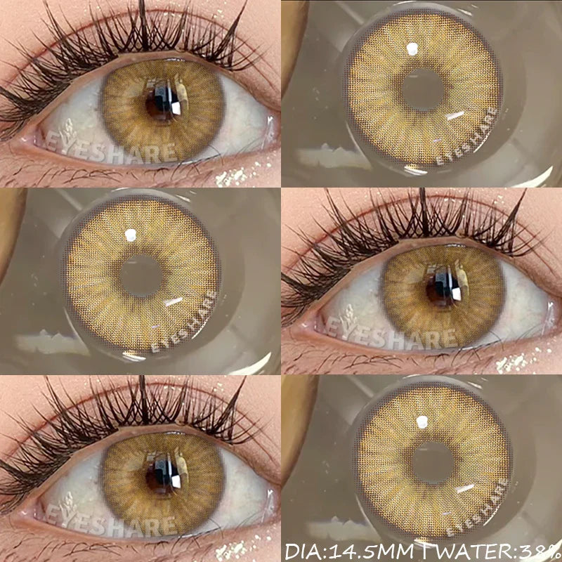 1 Pair Korean Lenses Natural Colorful Contact Lenses for Eyes Brown Contact Lenses Yearly Blue Lenses Gray Pupils Lens