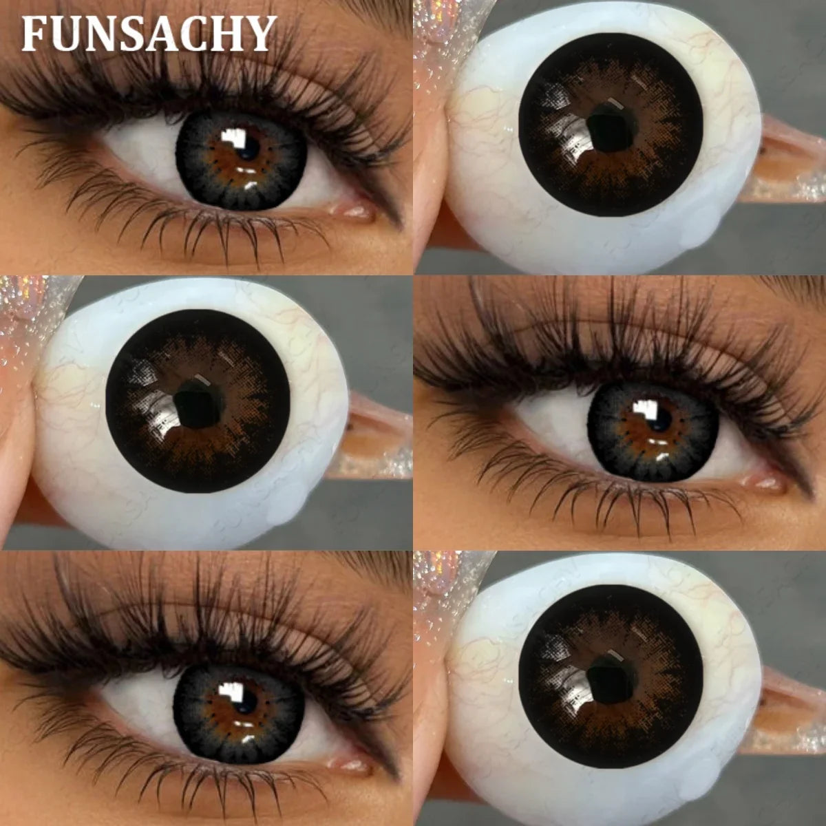 1 Pair Natural Color Contact Lenses for Eyes Brown Lenses Colorcon Korean Lens Yearly Beautiful Grey Eyes Big Black Len
