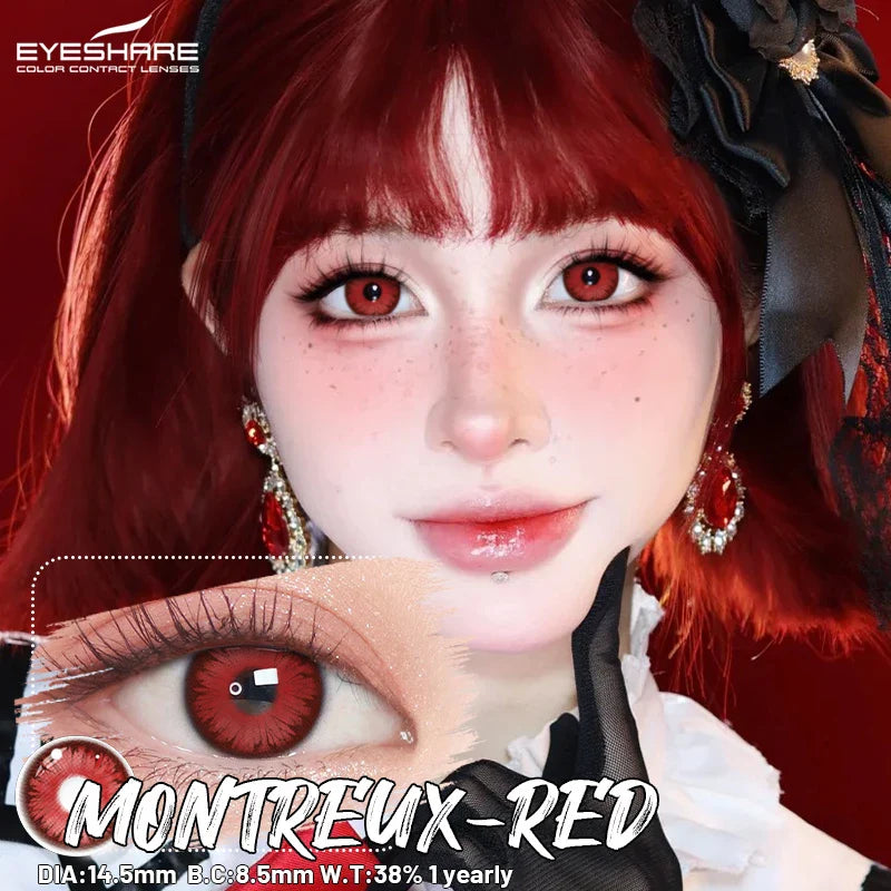 1 Pair Colored Contact Lenses Pink Contact Lenses Purple Fashion Makeup Contact Lenses Eye Cosplay Lenses Yearly Use