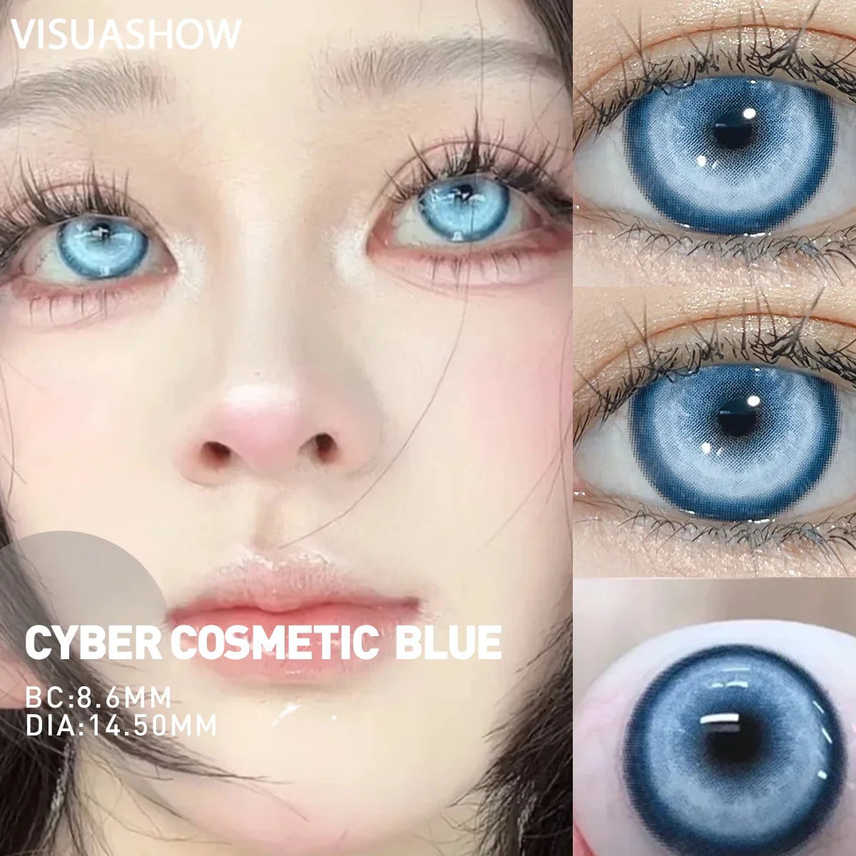 Moco Jelly Grey Colored Contact Lenses for Eyes 1pair Contacts Pink Purple Lens Cosplay Lenses Halloween Lens  Yearly