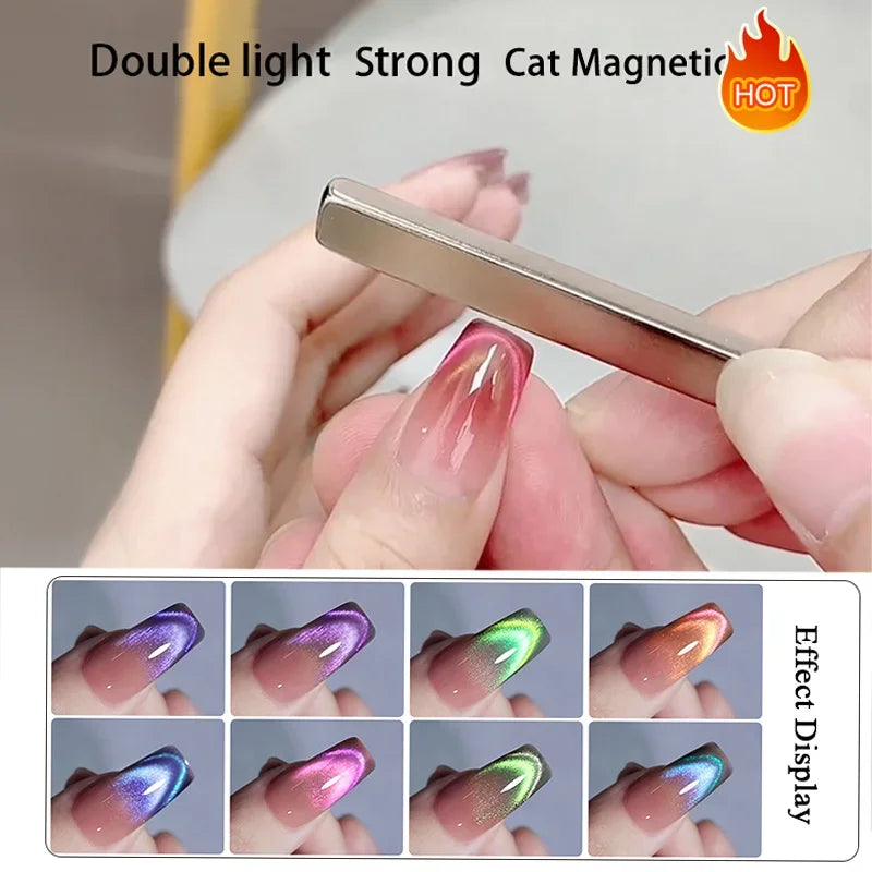 Pink Light Flow Cat Magnetic Gel Nail Polish 10ml Holographics Shining Line Magnetic Long Lasting DIY Salon Varinsh