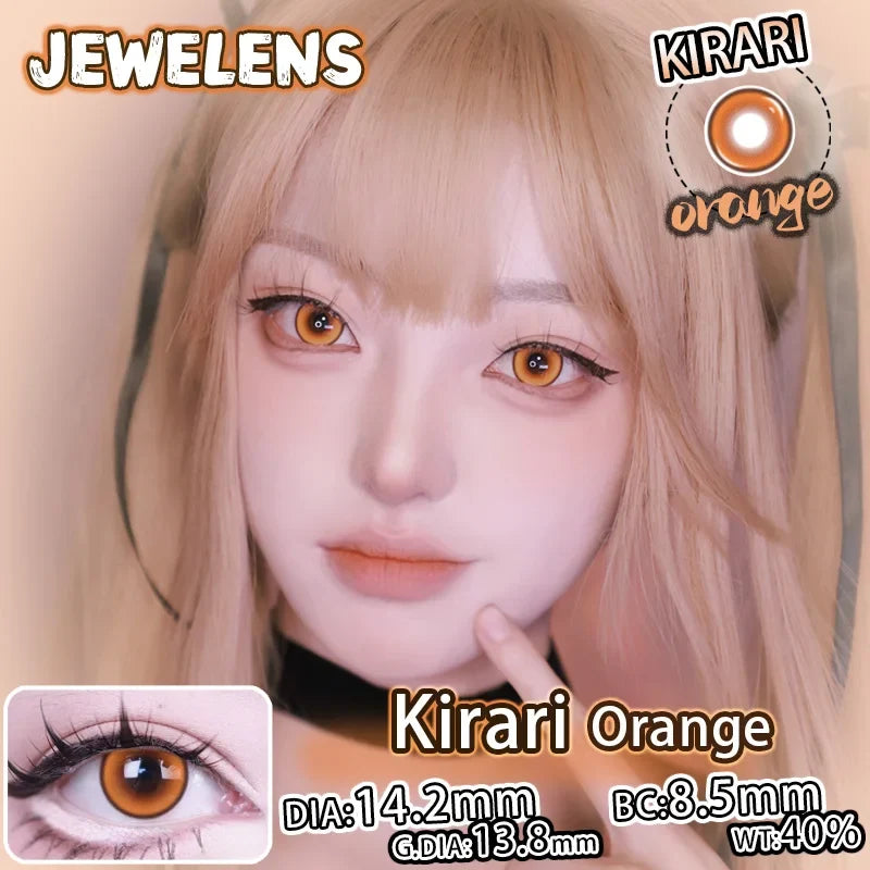 2pcs Color Contact Lenses Anime Golden Yellow Purple Pupil 6months Halloween Cute Eye Circle Lens 14.2mm
