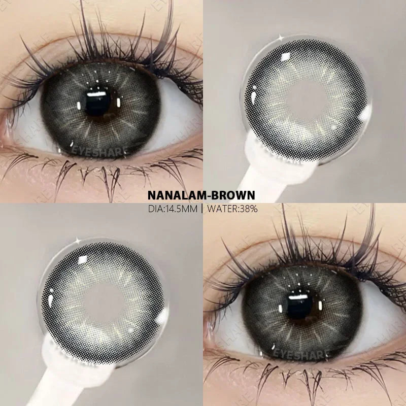 1 Pair Myopia Lenses Colored Contact Lenses for Eyes with Degree Natural Contact Lens Blue Eye Lenses Brown Contacts