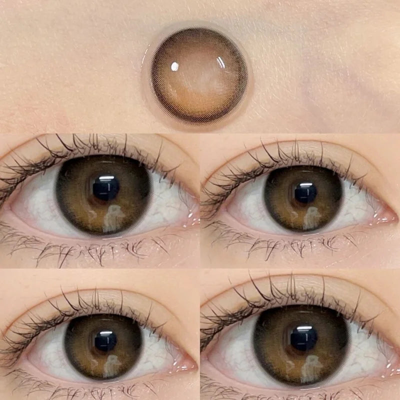 1 Pair Korean Lenses Contact Lenses for Eyes Natural Lenses Brown Beauty Pupils Soft Lens Makeup Fast Shipping