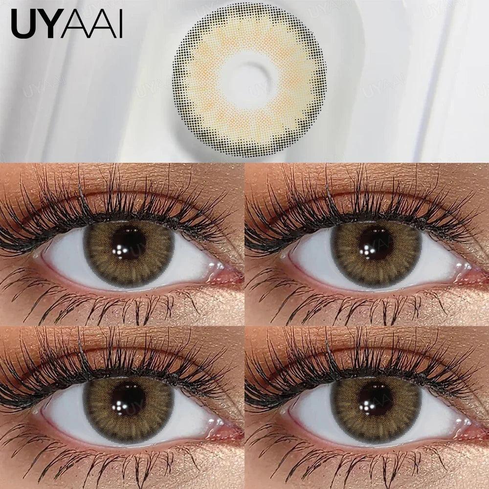 Wild Color Payoff Color Contacts Lenses Unique Multi-Tonal Radiating Design for Mesmerizing Eyes, Brown/Green/Gray,