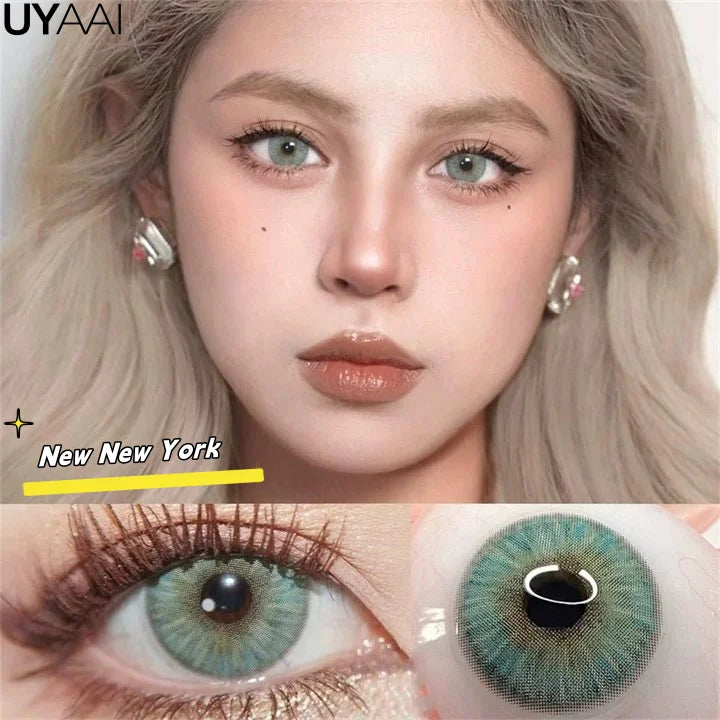 New Fashion Color Contact Lenses for Eyes Green Colorful Makeup High level of comfort Yearly 2pcs/pair
