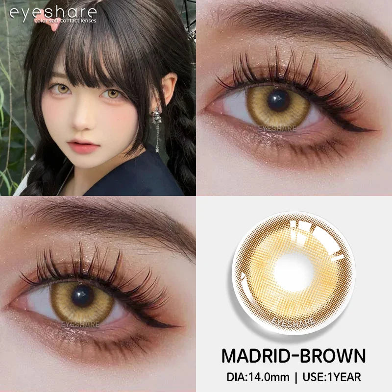 1pair/2pcs Colored Contact Lenses for Eyes Pink Contacts Purple Lenses Cosplay Contact Lenses Yearly Fashion Eye Lenses