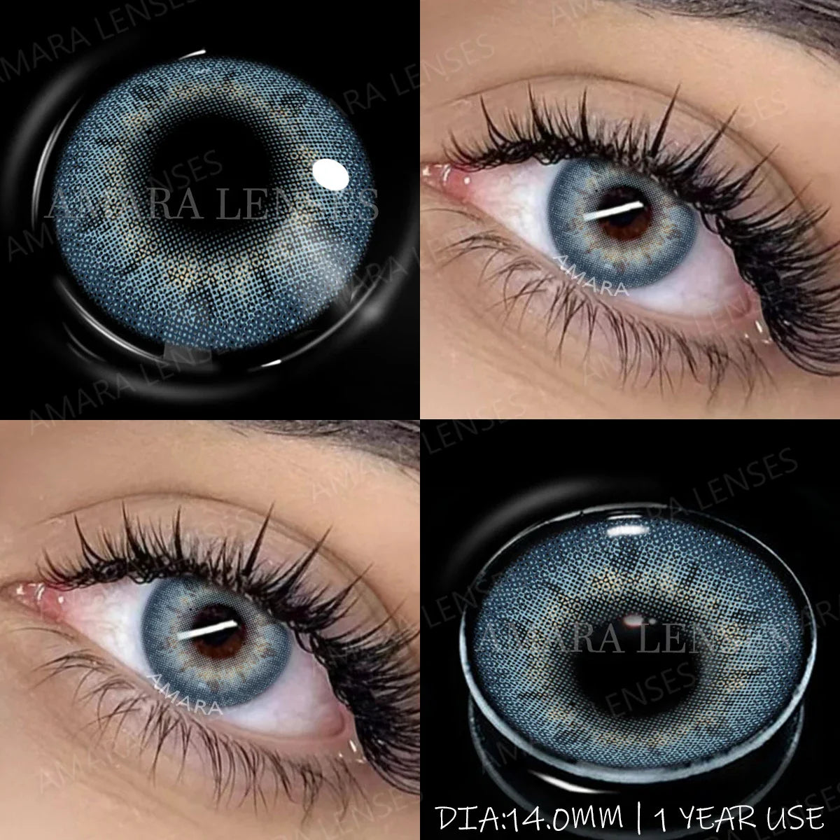 1 Pair NEW Colored Pupils Makeup Green Contact Lenses Beauty Women Colored Pupils Cosmetic Brown Natural Pupils