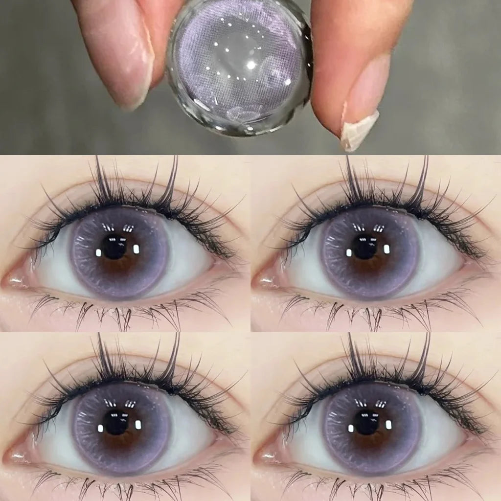1 Pair Hot Sale colored contactLenses for Eyes Shiny colored Beautiful Pupils with Myopia 0~-8.00 Degree Korean Lenses