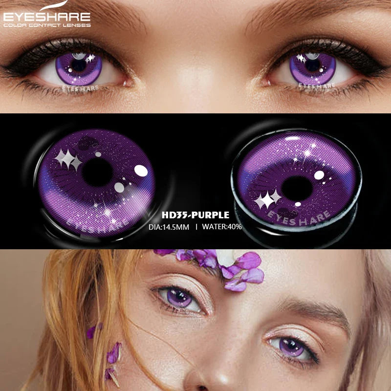 1 Pair Cosplay Contact Lenses For Eyes Beauty Pupils Crazy Halloween Colored Contact Lens Fashion White Cat Eye Soft Lense