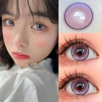 Eyes Color Contacts Colored Contact Lenses Lens Small Pupil Enlarge Beauty Violet 14.2mm 2Pcs 6 Months Half Year Use