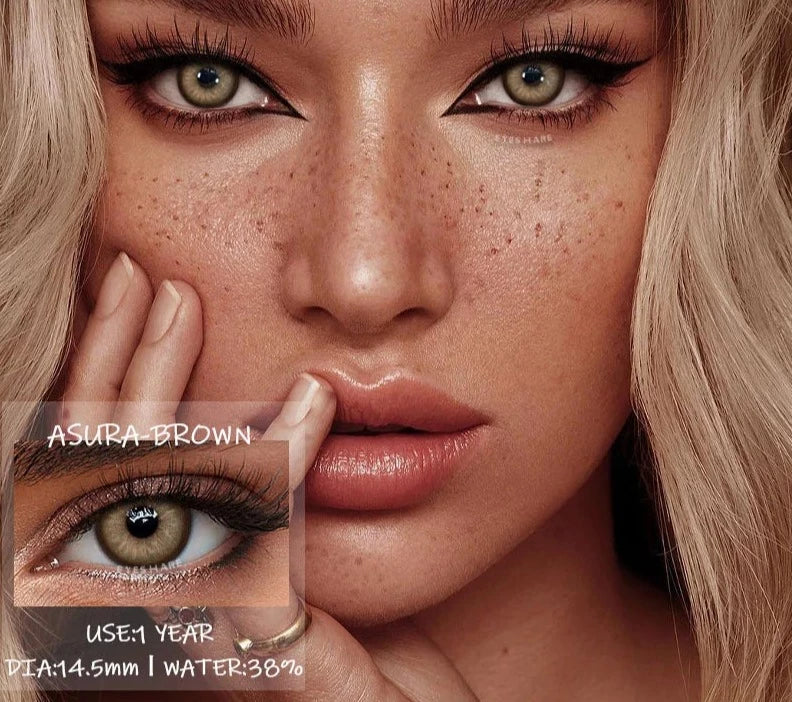 1Pair Color Contact Lenses for Eyes Blue Eye Lenses Natural Gray Pupils for Eyes Green Lenses Yearly Use Eye Contacts