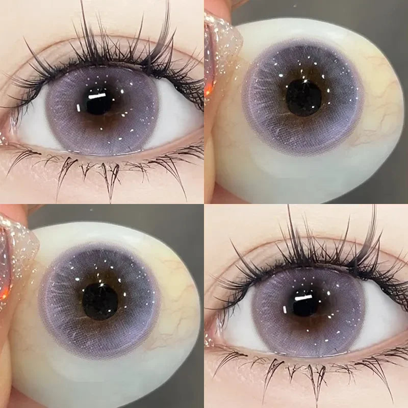 1Pair Grey Contact Lenses for Eyes Colored Lenses Beauty Pupils Soft Lens Make up Fashion Lenses Yearly Use Fast Shipping