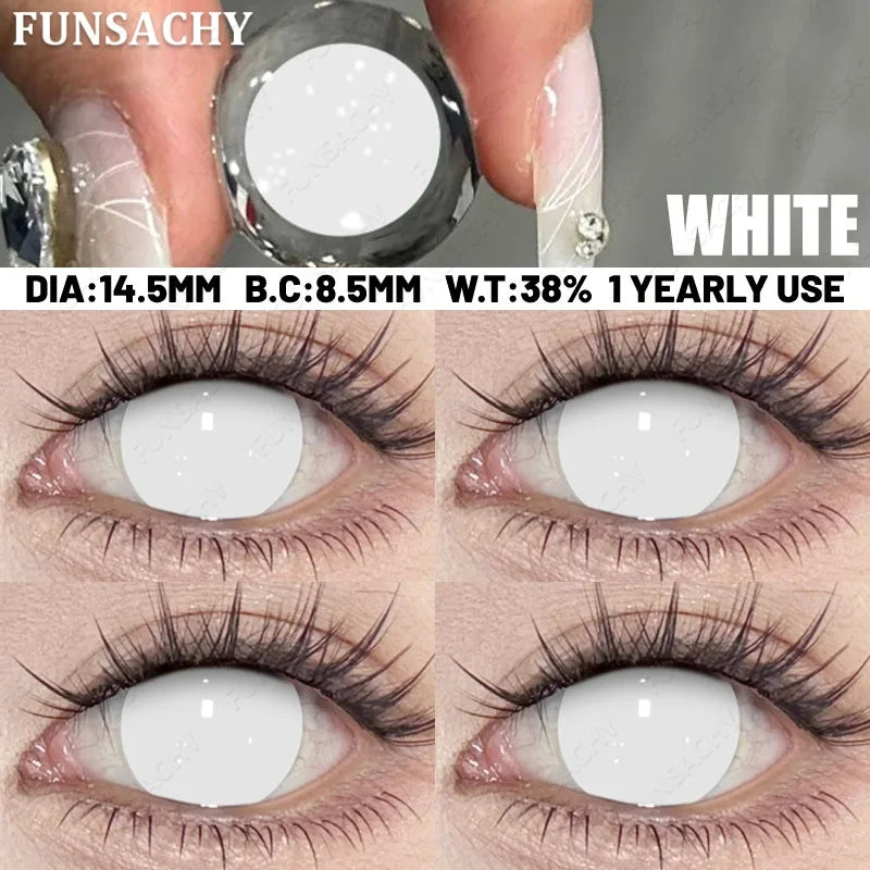 1 Pair Cosplay Demon Contact Lenses for Eyes Anime Lenses for Halloween Colorcon y2k Eye Contacts Cosmetic Red Softlens