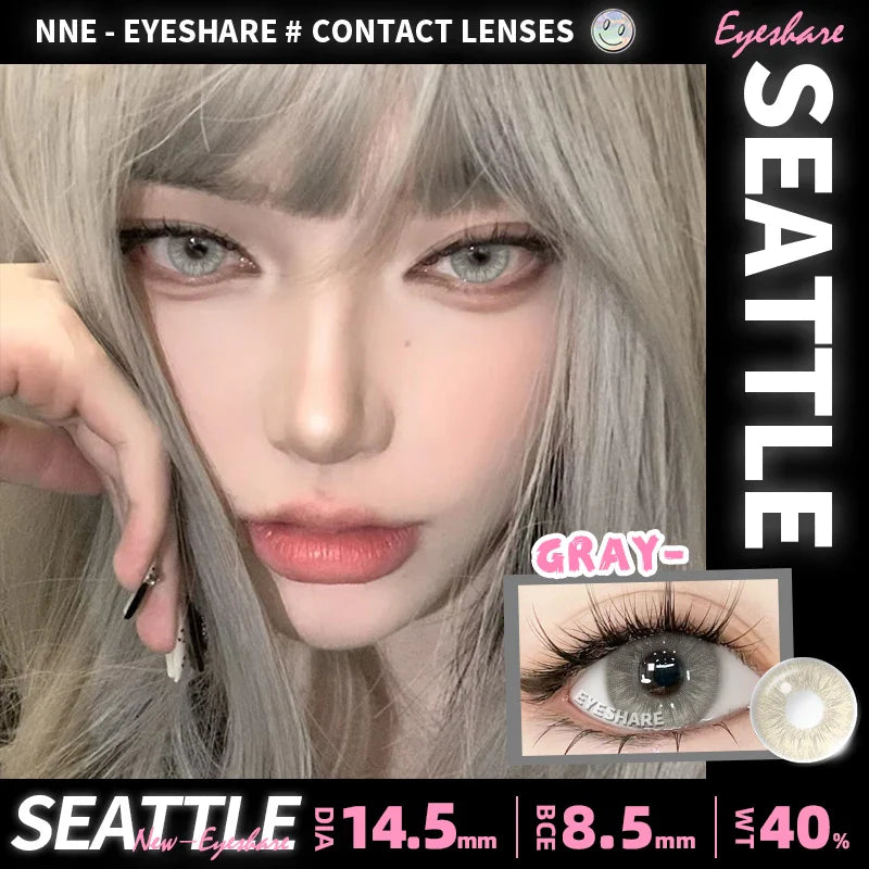 1 Pair Korean Lenses Natural Colorful Contact Lenses for Eyes Brown Contact Lenses Yearly Blue Lenses Gray Pupils Lens