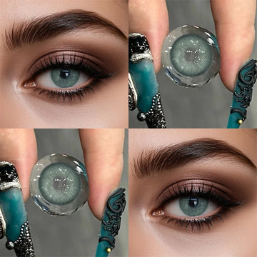 Contacts Colored Contact Lenses Lens Cosmetic Natural Brown 2Pcs 12 Months 1 Year Yearly Use
