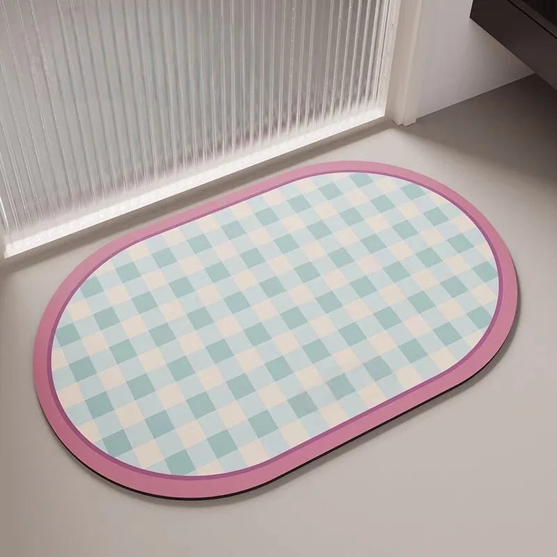Dopamine Diatom Mud Bathroom Floor Mat Carpet Toilet Door Absorbent Quick Drying Anti Slip Foot Mat Kitchen Door Mat