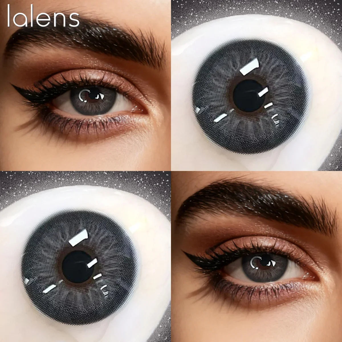Brown Blue Natural Soft Colored Contact Lenses 14.2mm Grey Yearly Wear Natural Eye Contacts for Daily Cosmetic