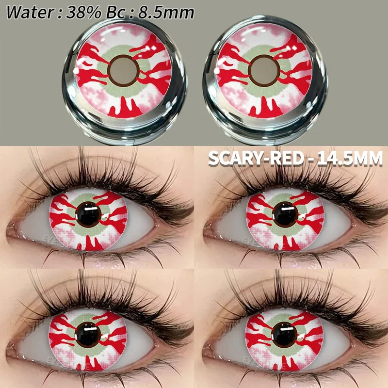 1pair Eyes Lenses for Eyes Blue Lneses Beauty Makeup Yellow Eye Contact Lenses Cosmetic Color Lens Eyes