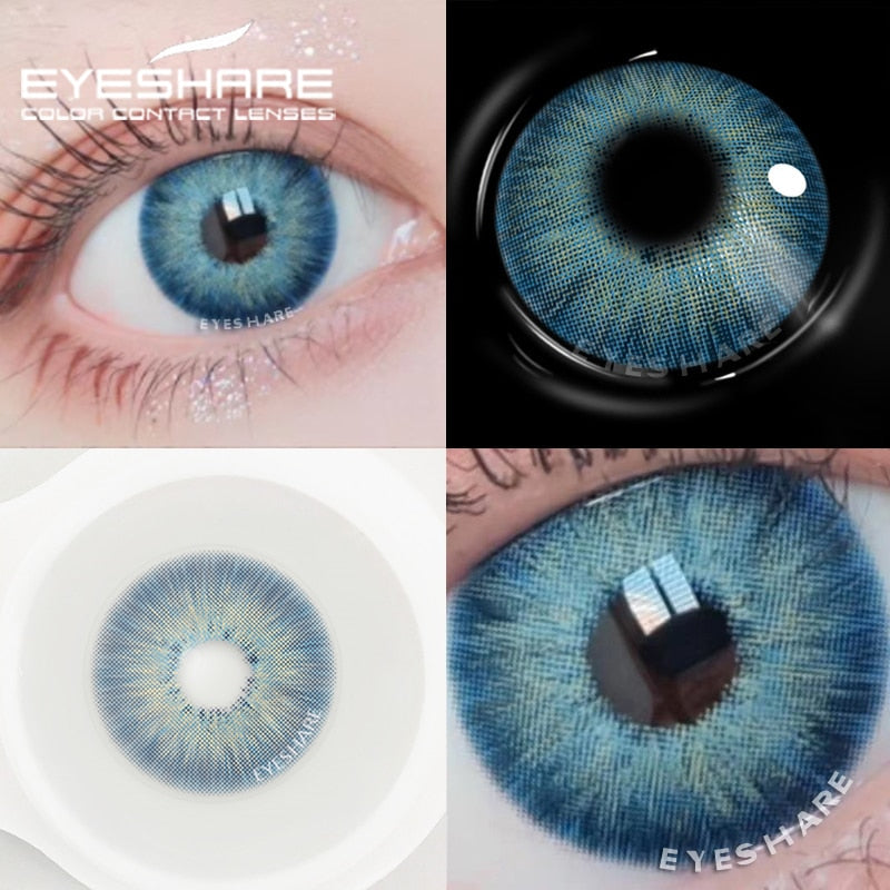 Natural Color Lens Eyes 2pcs Color Contact Lenses For Eyes Blue Gray Color Lens Yearly Beauty Cosmetic Contact Lens Eye