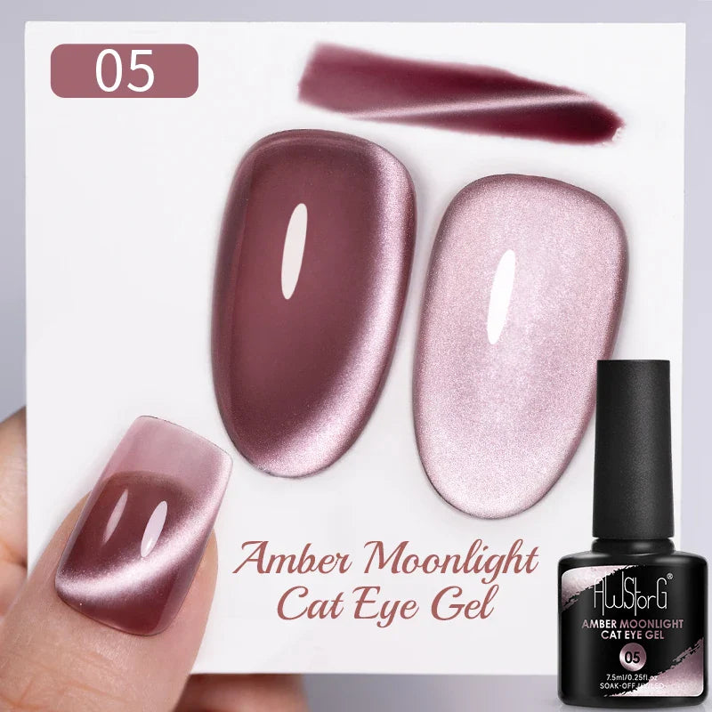 7.5ml Golden Gradient Cat Eye Nail Polish Gel Phototherapeutic Gel Soak Off Nail Magnetic Gel Polish Nail Art DlY