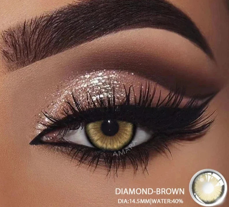 1 Pair Colored Contact Lenses Natural Look Brown Eye Lenses Gray Contact Eye Lenses Blue Lenses Contacts for Dark Eyes