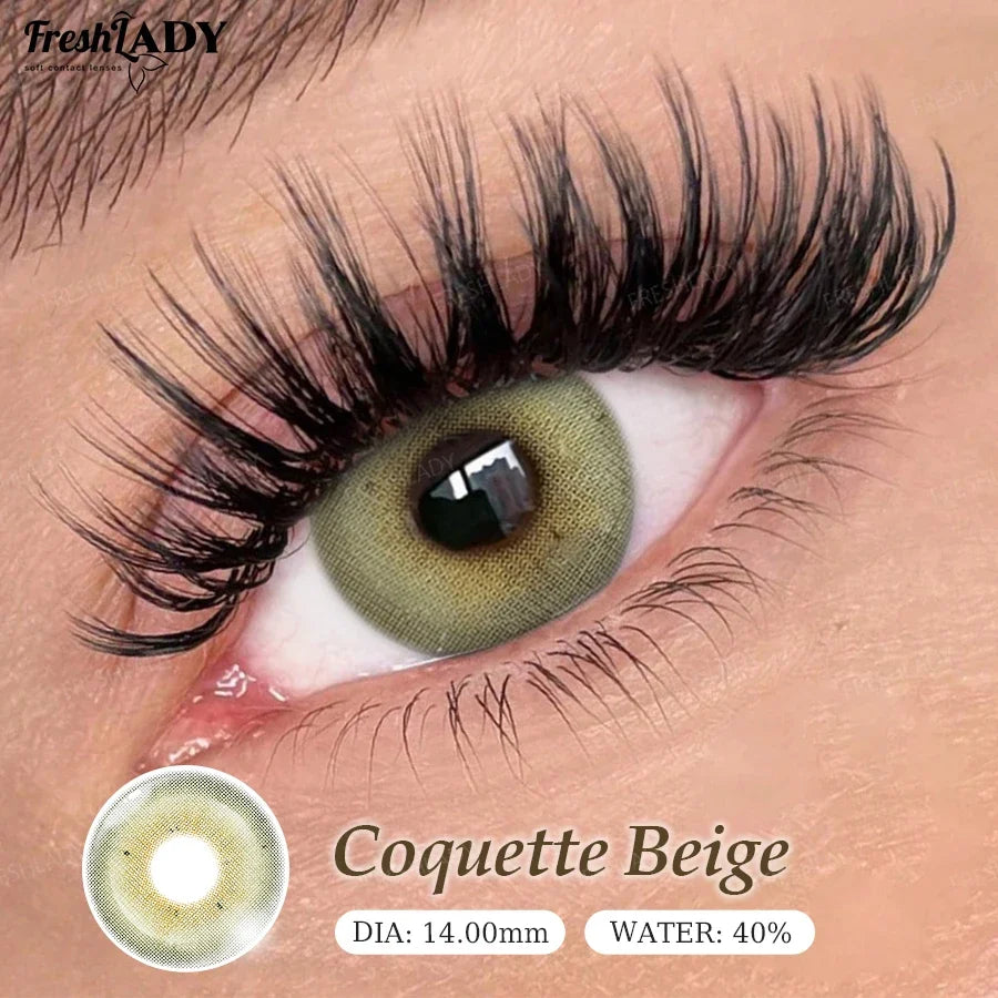 1 Pair Colored Contact Lenses Natural Gray Pupils Eyes Contact lenses Soft Contacts 14.00mm