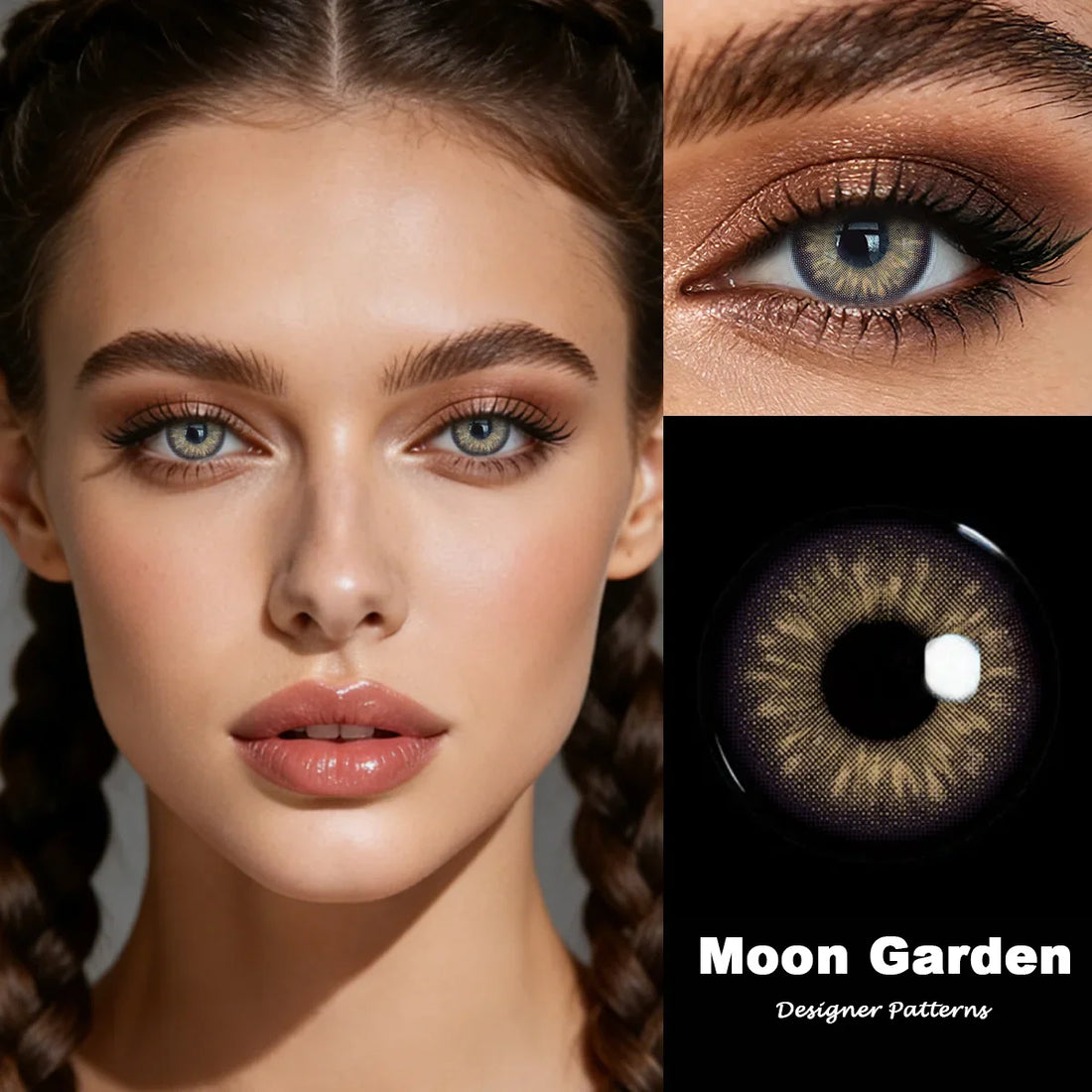 1 Pair Sweet Heart Red/Blue/Gray Colored Contact Lenses, Soft&Comfortable Colorcon for Cosplay or Natural Daily Wear