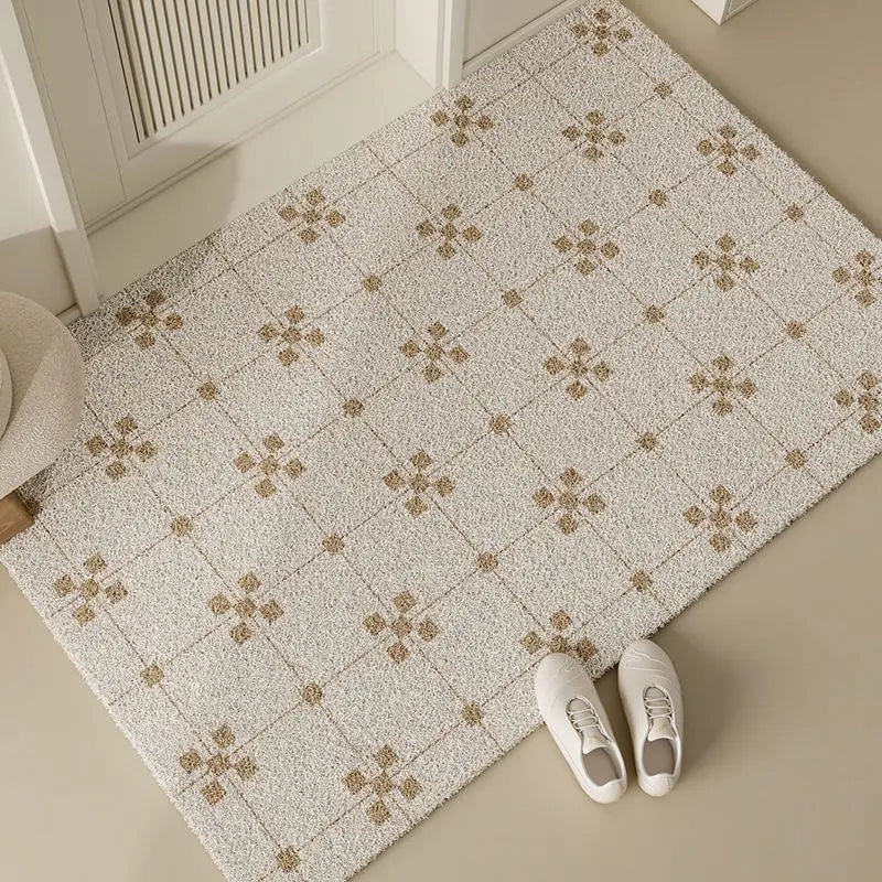 Modern Combination Of Small Squares Wire Loop Door Mat Waterproof Carpet Anti Slip Resistant To Dirt Bathroom Kitchen Carpet