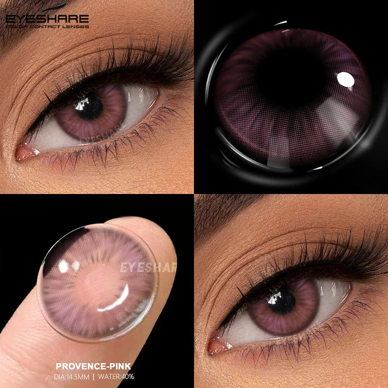 1pair Brown Color Contact Lenses Gray Fashion Lenses Brown Colored Lens Gray Beauty Pupils purple Softlenses eye makeup