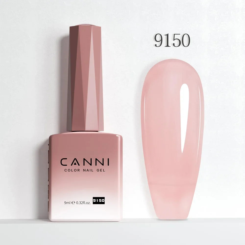 Nail Gel Polish HEMA FREE Translucent Jelly Gel Varnish Semi Transparent Super Glossy Ultra Consistency Round Shape Brush