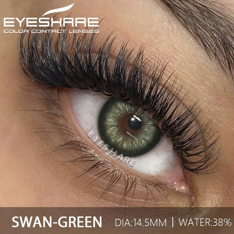 1Pair Fashion Color Contact Lenses for Eyes Blue Eye Contacts Cosmetic Green Contacts Yearly Brown Eye Lens Gray Lenses