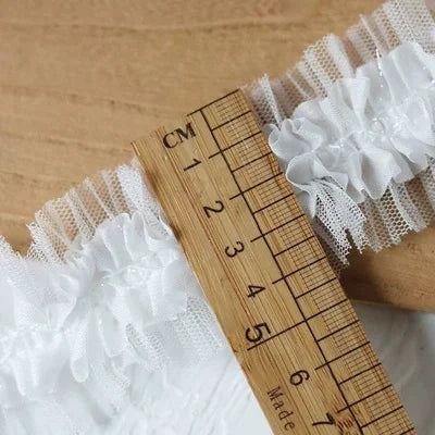 White Lace Lace Ribbons Accessories Lace Trim Handmade DIY Extended Clothes Pleated Sewing Decorative Fabric Skirt Hem Fabric