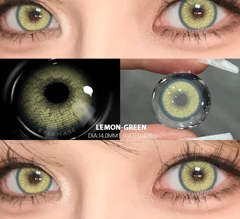 1pair/2pcs Colored Contact Lenses for Eyes Natural Green Lenses Blue Contact Lens Gray Contacts High Quality Lenses