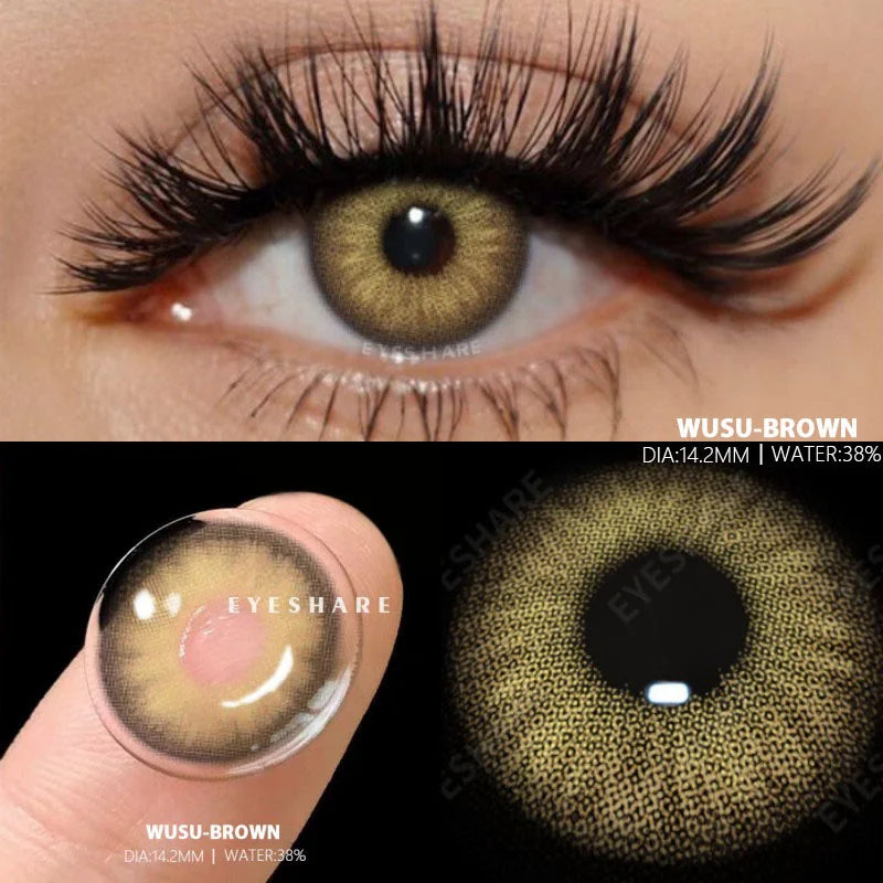1 Pair New Colored Contact Lenses Fashion Green Eyes Lenses Natural Blue Lenses Gray Contacts Fast Delivery Yearly Lens