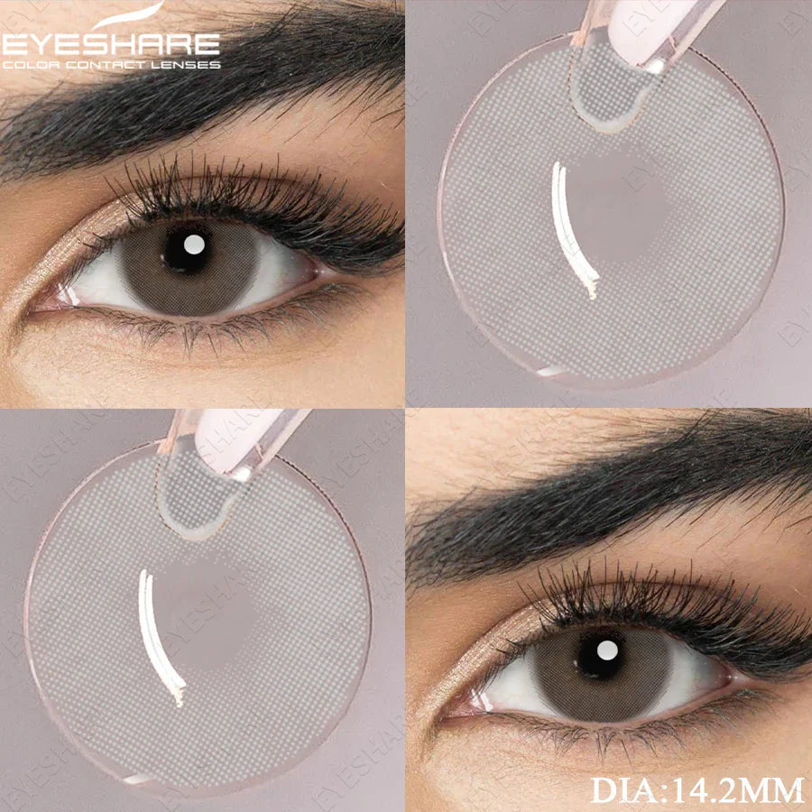 Blue Contact Lenses Colored Contacts for Eyes 1 pair Brown Eye Lenses Gray Lenses Yearly Cosmetic Makeup Eye Contacts