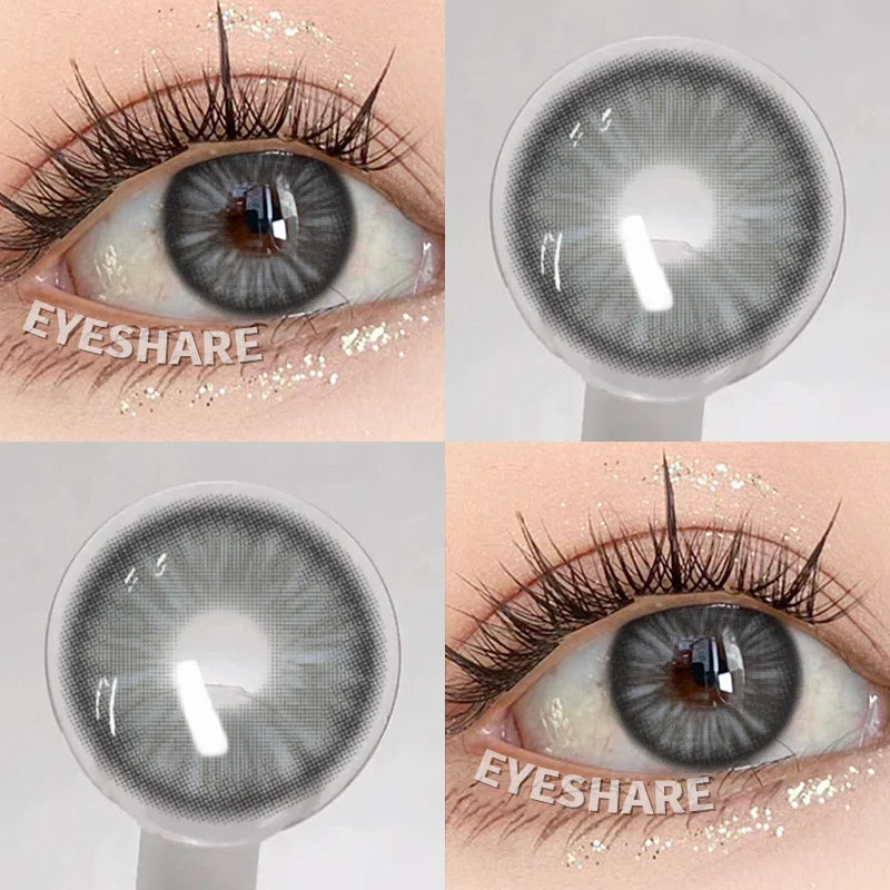NEW 1Pair Natural Colored Contact Lenses For Eyes Beauty pupillents Grey Pupils Brown Contacts New Cosmetic Eyes Makeup