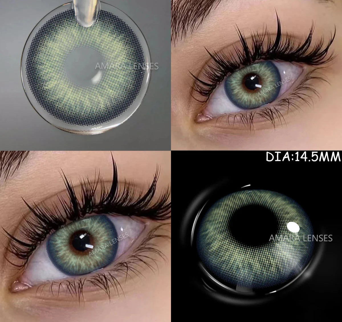 Color Contact Lenses For Eyes 1pair Yearly Natural Eye Color Lens Cosmetic Soft Eye Lenses Beauty Pupils with Lens Case