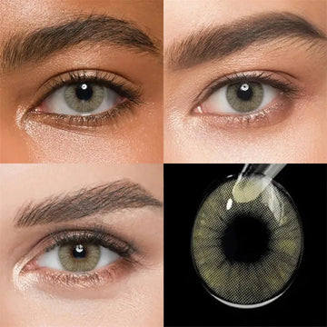 Eye Eyes Color Contacts Colored Contact Lenses Lens Natural Beauty Cosmetic Amber Daily 2Pcs 6 Months Half Year Use