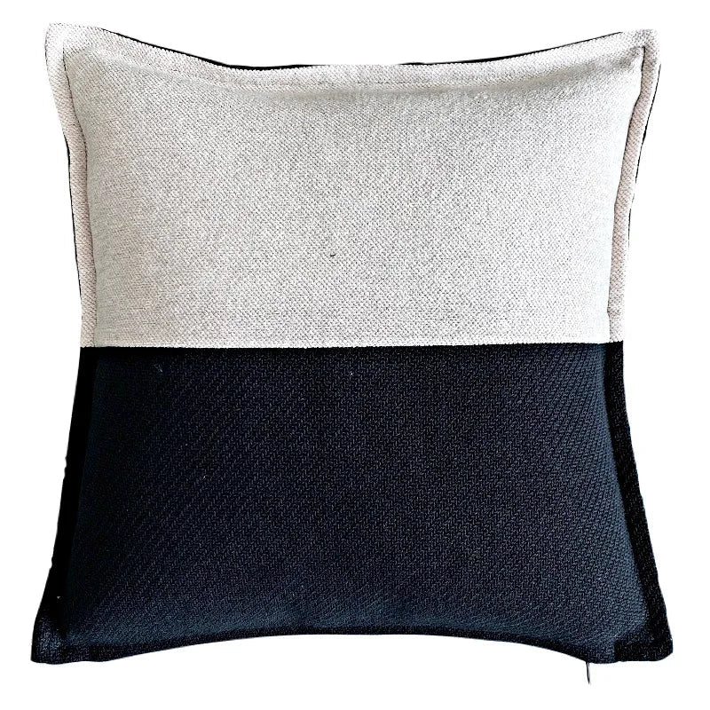 American Luxury Cotton Cushion Cover Geometric Striped Black Thickened Sofa Throw Pillow Cover Decorative Living Room Home Decor